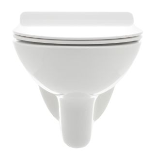 Подвесной унитаз AQUAme AQM2008 с крышкой-сиденьем белый глянцевый